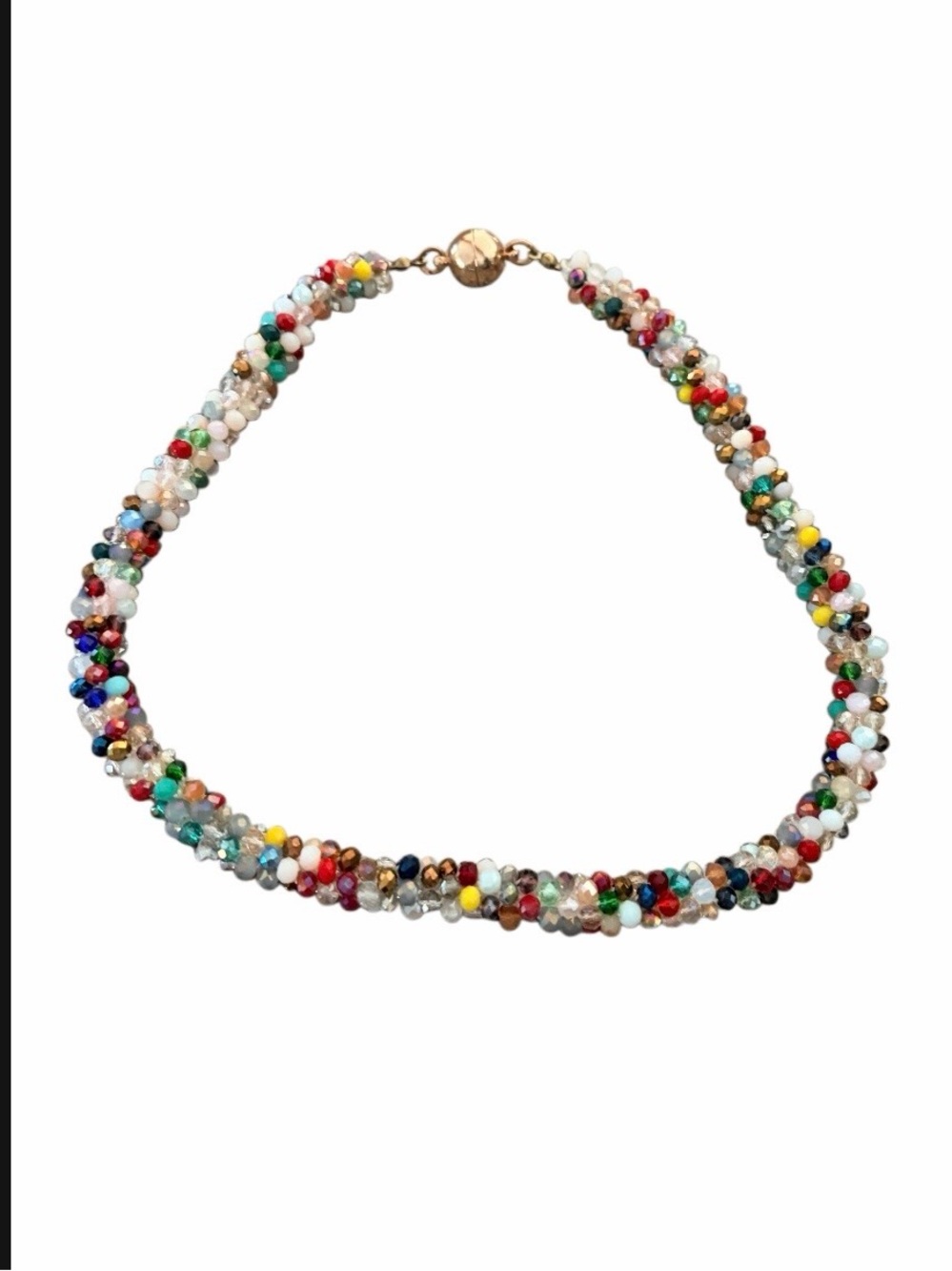 Sparkling beaded necklace magnetic clasp